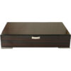 Chique houten humidor met chrome voet voor het bewaren van longfiller sigaren.