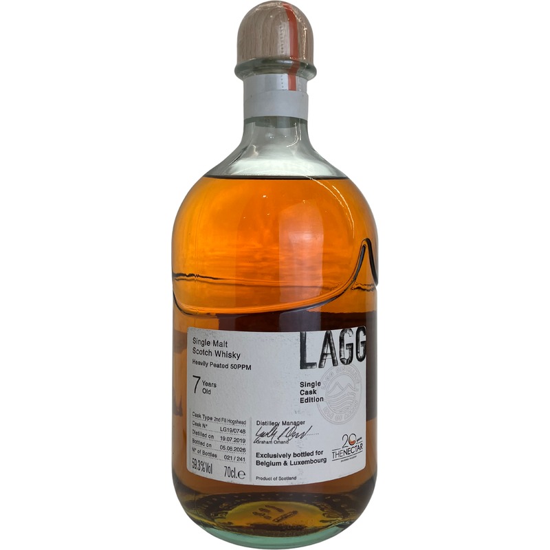 Lagg single cask 2019 7y 59,3% nectar 70cl